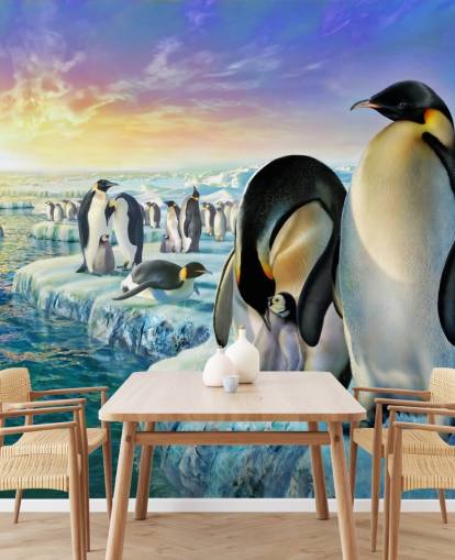 Carta da parati artistica Penguin Colony Carta da parati artistica Penguin Colony