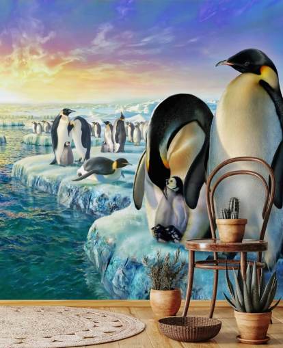 Fondo de pantalla Penguin Colony Art