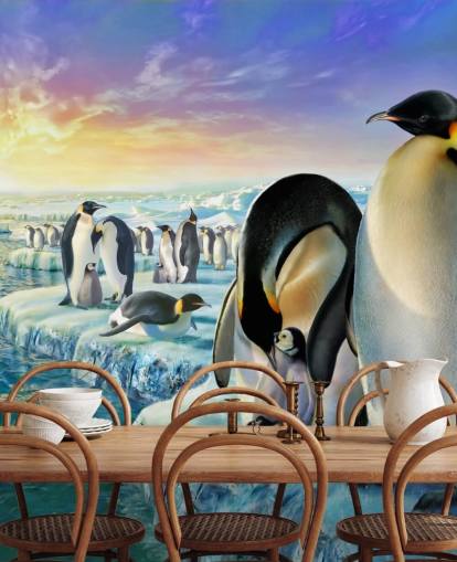 Fondo de pantalla Penguin Colony Art