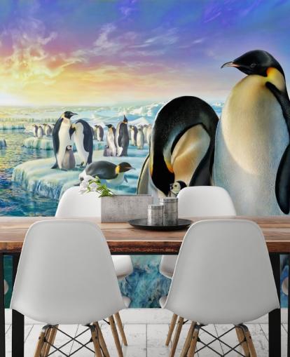 Fondo de pantalla Penguin Colony Art