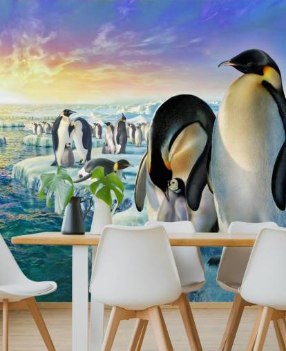 Penguin Colony Art Wallpaper Penguin Colony Art Wallpaper