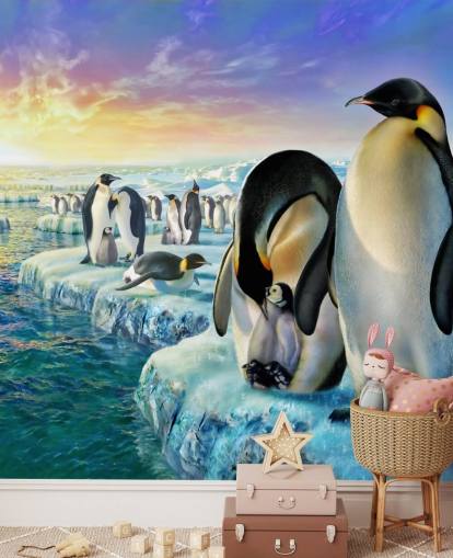 Penguin Colony Art Behang Penguin Colony Art Behang
