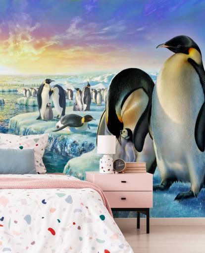 Penguin Colony Art Bakgrunn