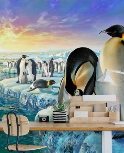 Fondo de pantalla Penguin Colony Art