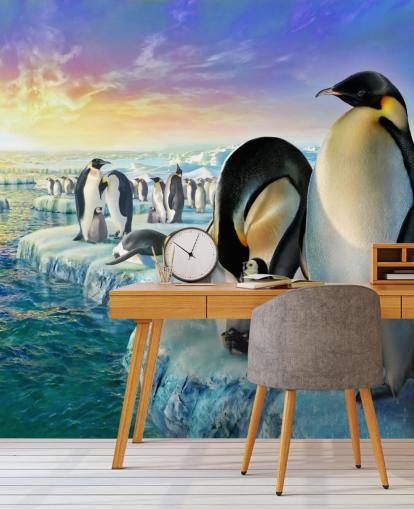 Penguin Colony Art Wallpaper Penguin Colony Art Wallpaper