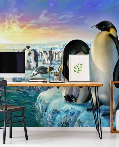 Pinguin-Kolonie Kunsttapete Pinguin-Kolonie Kunsttapete