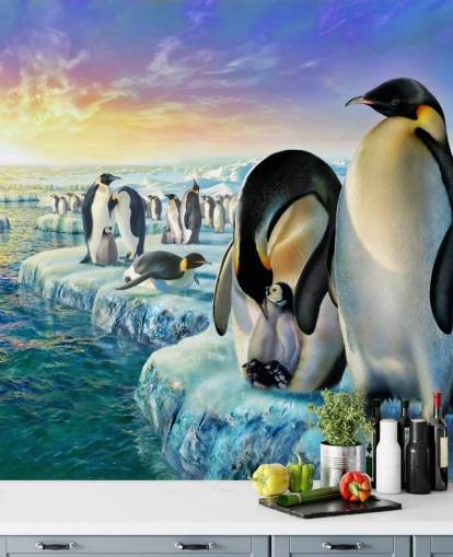 Fondo de pantalla Penguin Colony Art