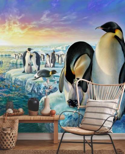 Pinguin-Kolonie Kunsttapete Pinguin-Kolonie Kunsttapete