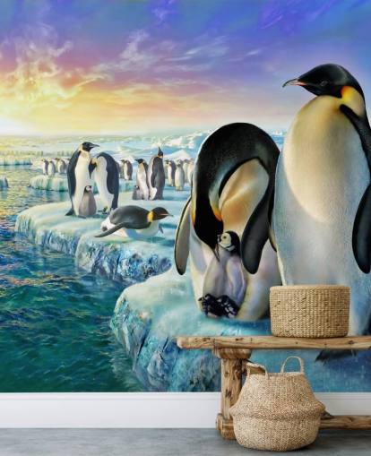 Penguin Colony Art Wallpaper Penguin Colony Art Wallpaper