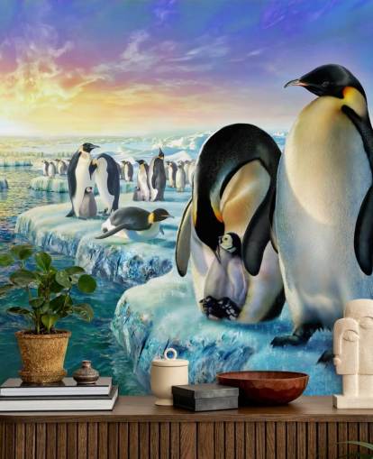 Papier Peint Art Colony Penguin
