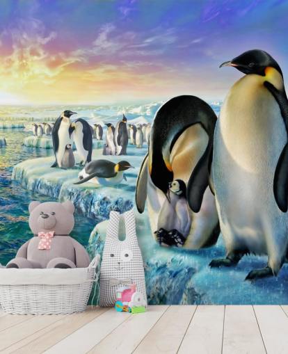 Pinguin-Kolonie Kunsttapete