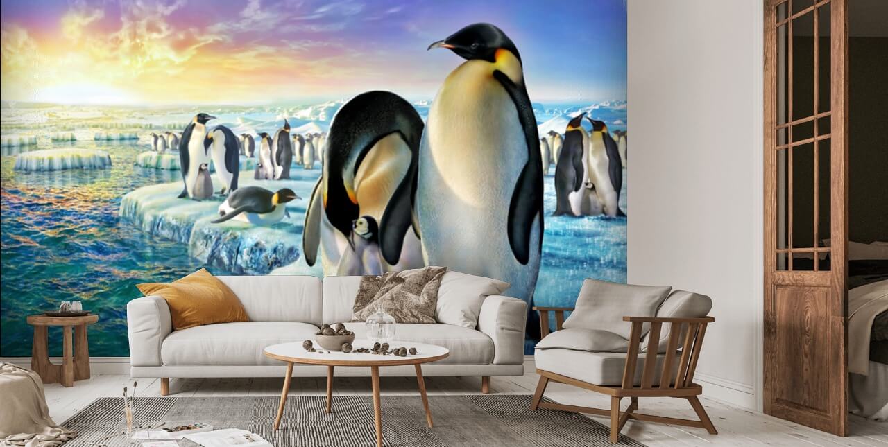 Penguins Wall Mural Wallsauce US