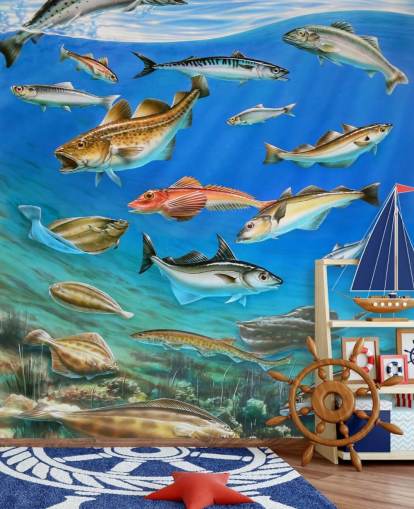 Fish Art behang