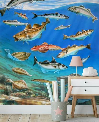 Fisch-Kunsttapete