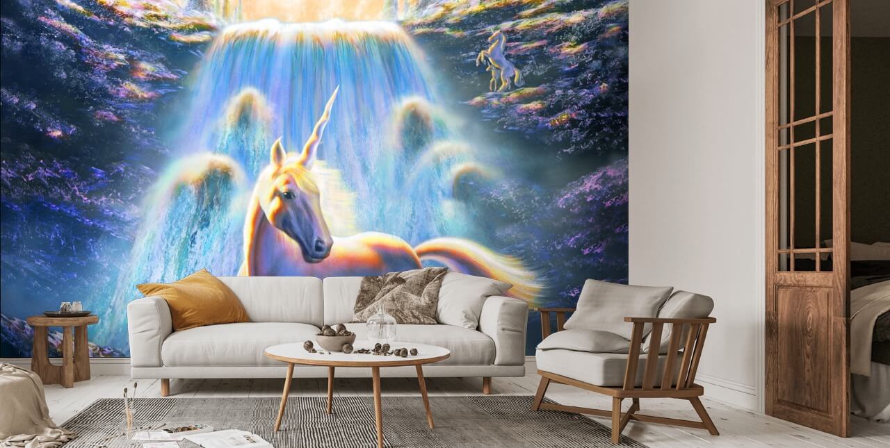 Unicorn Sunset Wall Mural Wallsauce EU