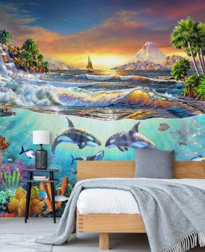 Fondo de pantalla de ballenas asesinas