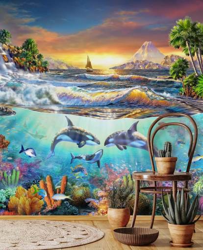 Fondo de pantalla de ballenas asesinas