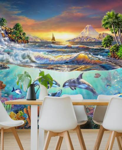 Fondo de pantalla de ballenas asesinas