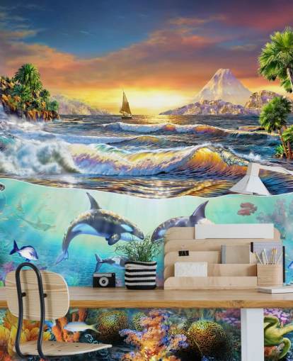 Fondo de pantalla de ballenas asesinas