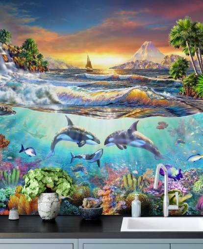 Carta da parati Sea Life Killer Whales