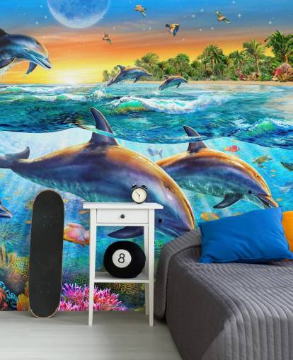 Dolphin and Sealife Wallpaper