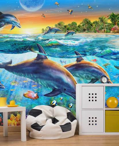 Dolphin og Sealife Baggrund