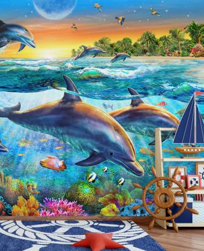 Dolphin and Sealife Wallpaper