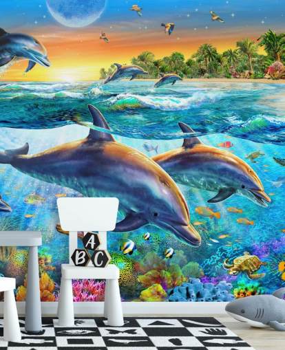 Dolphin en Sealife behang Dolphin en Sealife behang