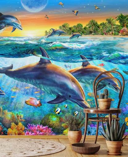 Delfiini ja Sealife Taustakuva