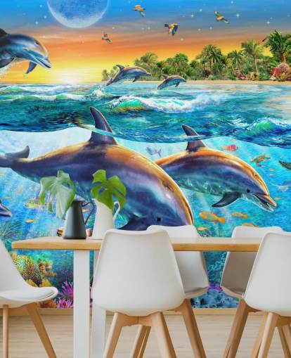 Dolphin and Sealife Wallpaper