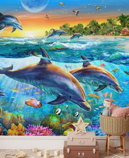 Dolphin og Sealife Bakgrunn Dolphin og Sealife Bakgrunn