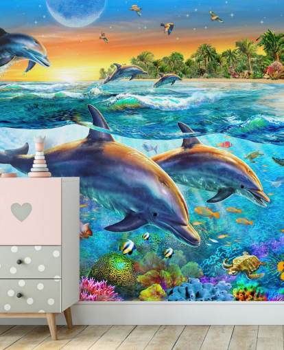 Delfiini ja Sealife Taustakuva