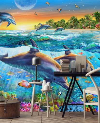 Dolphin and Sealife Wallpaper