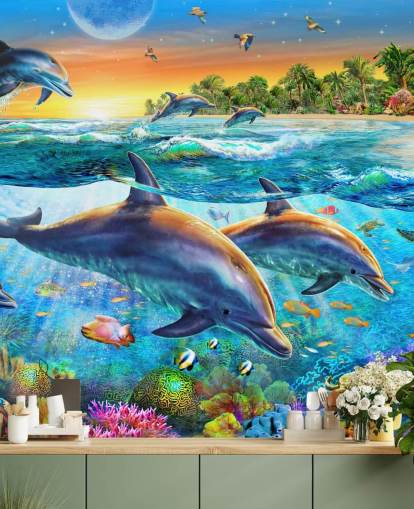 Dolphin and Sealife Wallpaper Dolphin and Sealife Wallpaper
