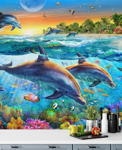 Dolphin and Sealife Wallpaper