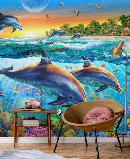 Dolphin and Sealife Wallpaper