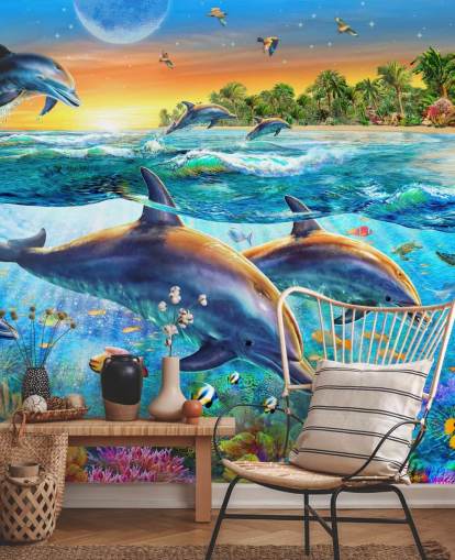 Delfiini ja Sealife Taustakuva Delfiini ja Sealife Taustakuva