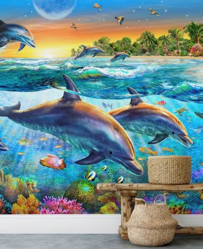 Delphin und Sealife Hintergrundbild