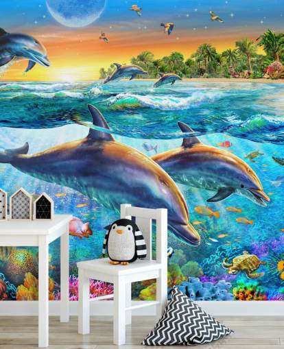 Dolphin og Sealife Bakgrunn