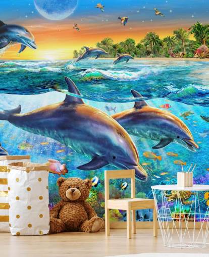 Dolphin en Sealife behang