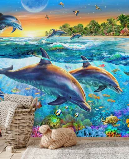 Dolphin og Sealife Baggrund