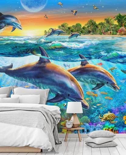 Delphin und Sealife Hintergrundbild