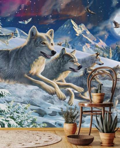 Wolves Racing behang