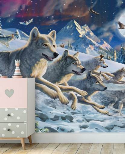 Wolves Racing behang Wolves Racing behang