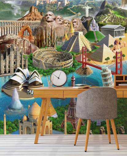 Papel pintado World Wonders