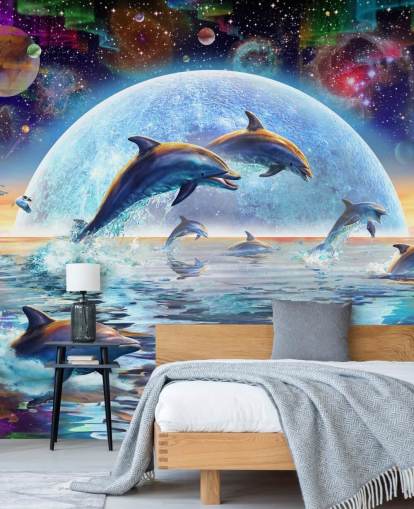 Dolphin Space Himmel Bakgrunn Dolphin Space Himmel Bakgrunn