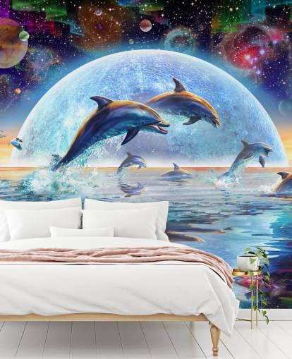 Papel de Parede Dolphin Space Sky