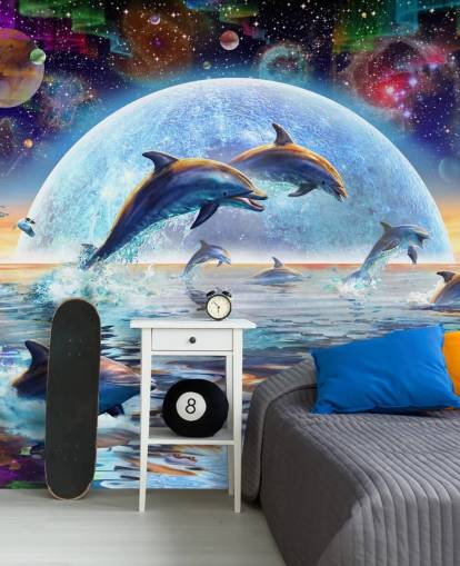 Papel de Parede Dolphin Space Sky