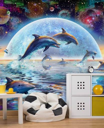 Dolphin Weltraum Himmel Tapete