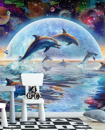 Dolphin Weltraum Himmel Tapete